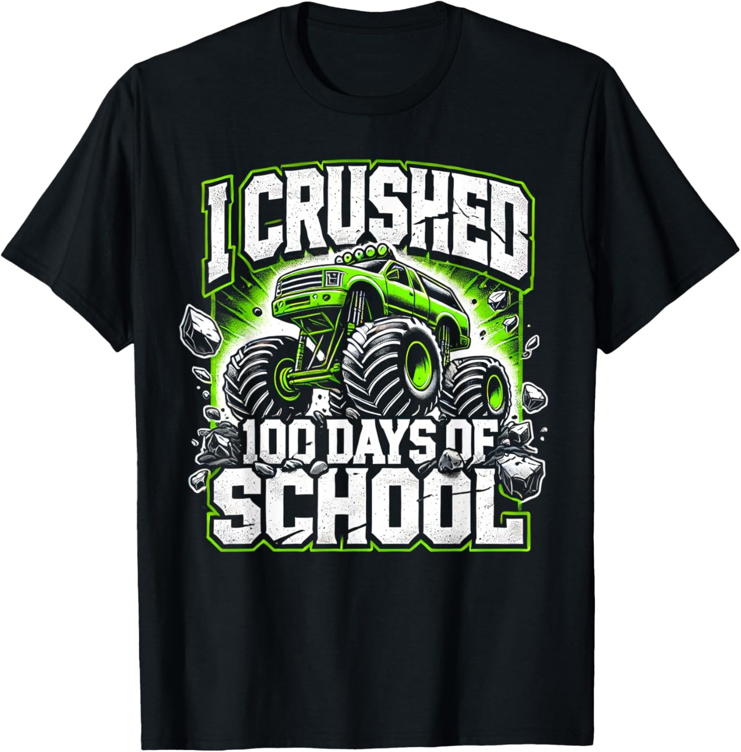 100 Days of School Monster Truck Boys 100th Day of School T-Shirt