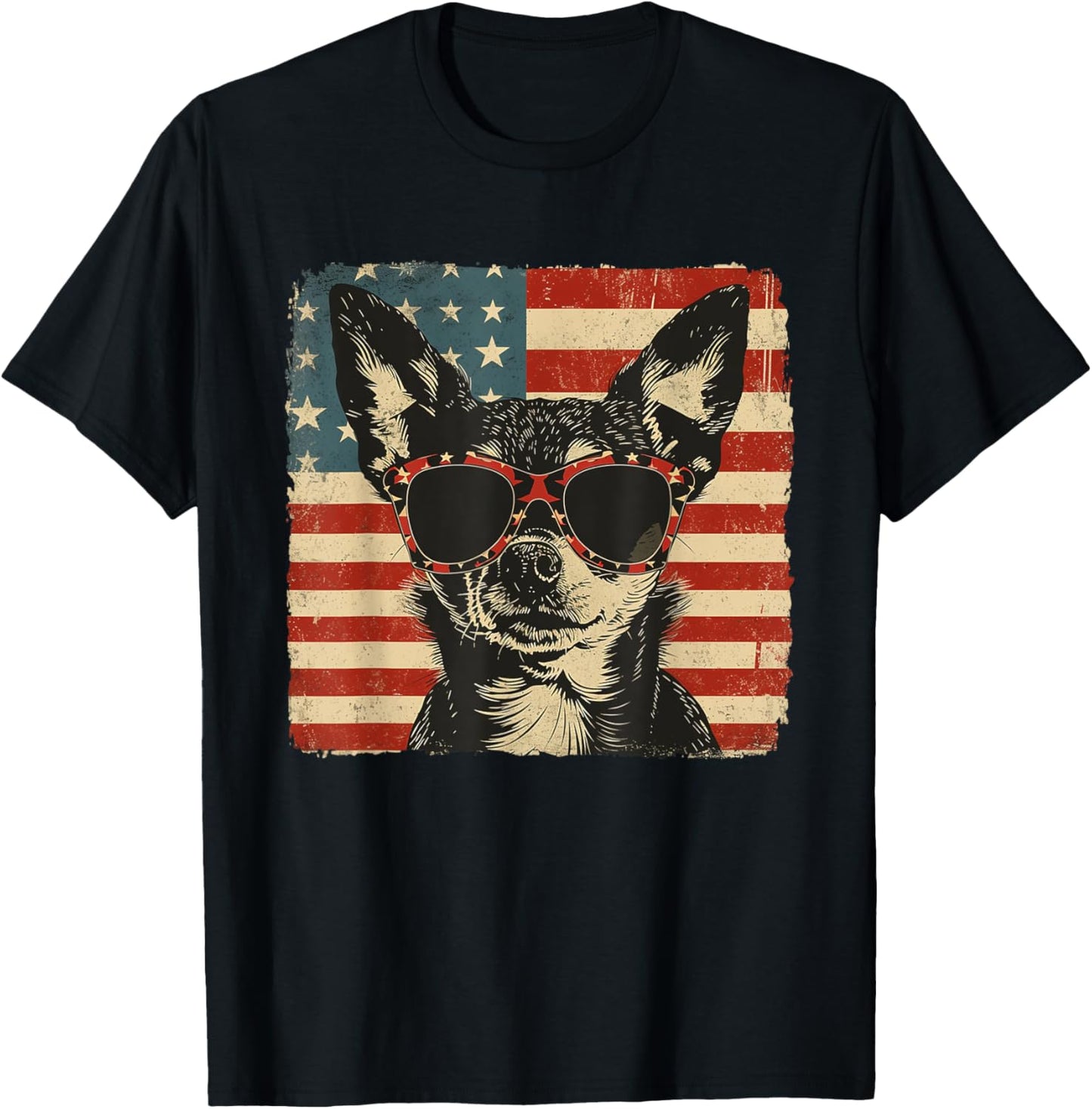 Chihuahua Dog American Patriot July 4th Lovers T-Shirt