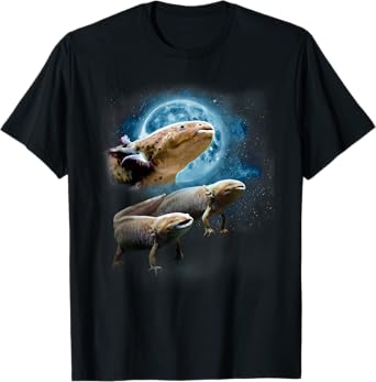 Howling at the Moon Shirt - Axolotl Shirt - Funny Axolotl T-Shirt