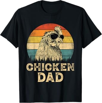 Vintage Chicken Dad Chicken Lovers Daddy Father's Day T-Shirt