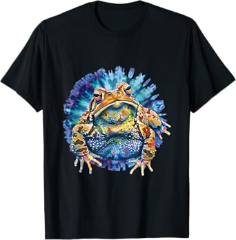 Toad Purple Blue Tie Dye Spiral Reptile Lovers Pet Owners T-Shirt