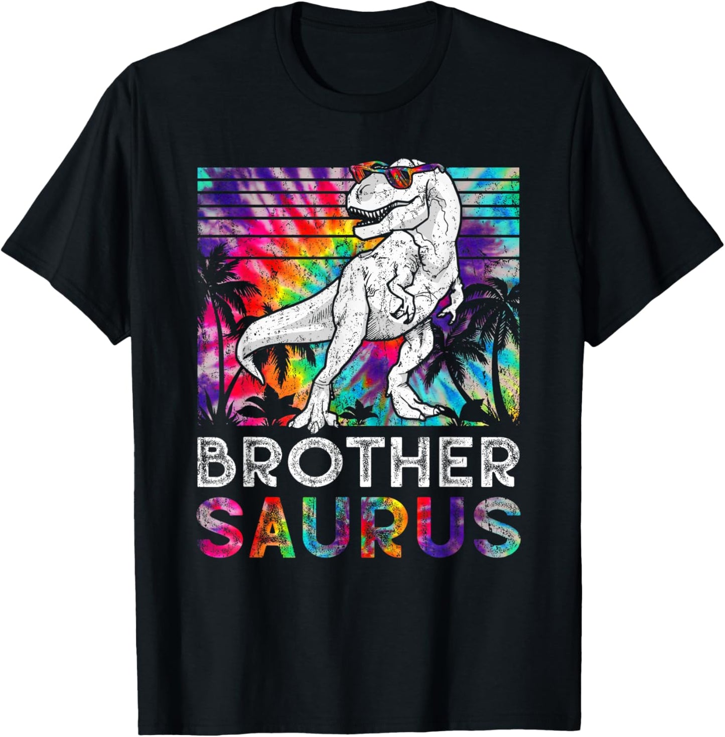 Brothersaurus Dinosaur Brother Saurus Matching Tie Dye T-Shirt