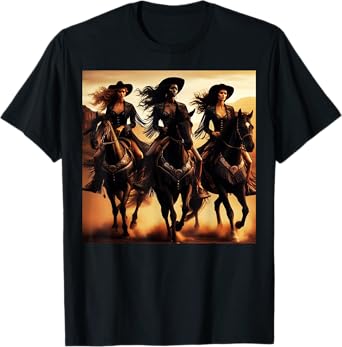 Western Black Cowgirl Rodeo Melanin African American History T-Shirt
