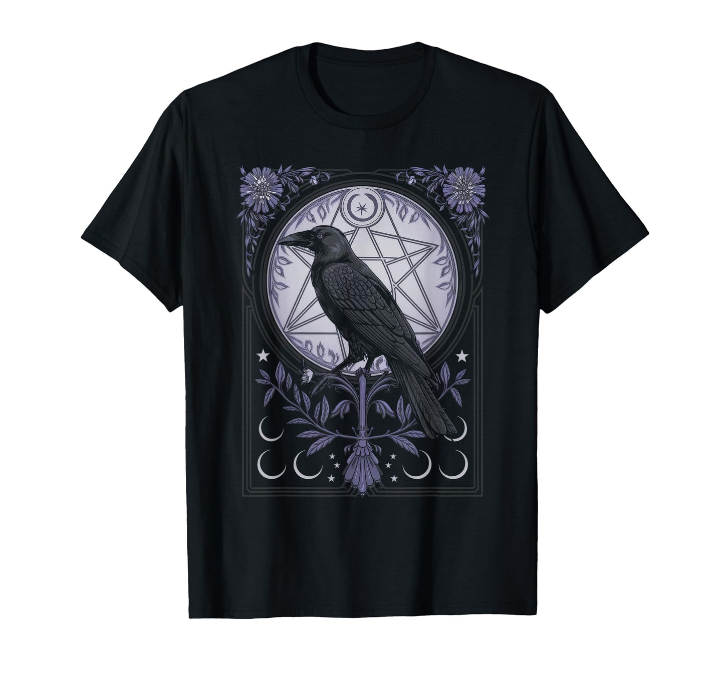 Raven Black gothic Occult Viking Witchcraft T-Shirt