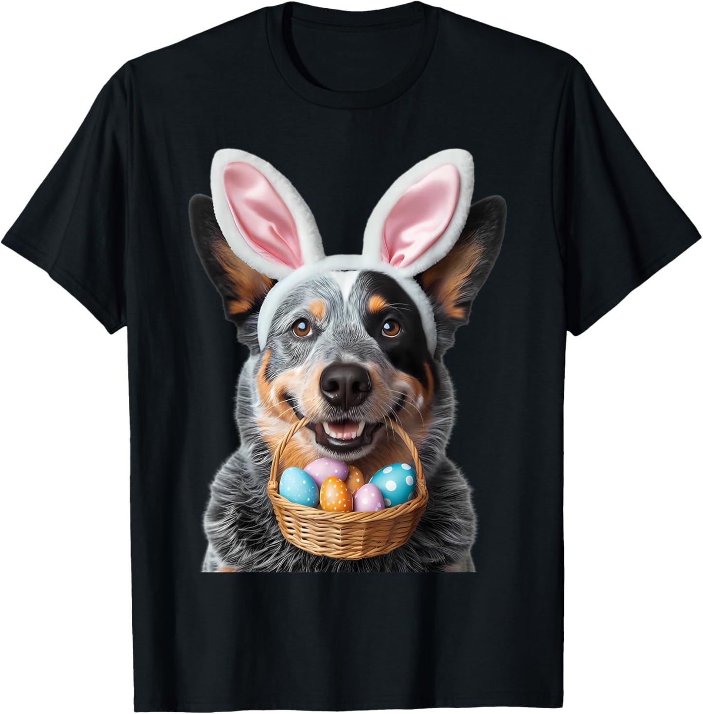 Cute Bunny Ear Australian Cattle Dog Easter Eggs Owner Mom T-Shirt