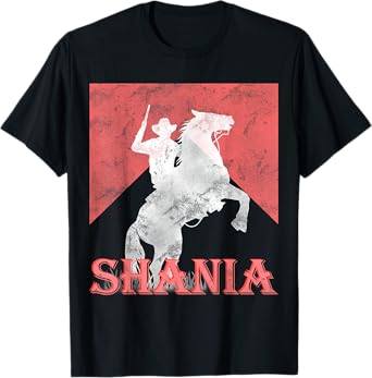 Western Shania First Name Punchy Cowboy Cowgirl Rodeo Style T-Shirt