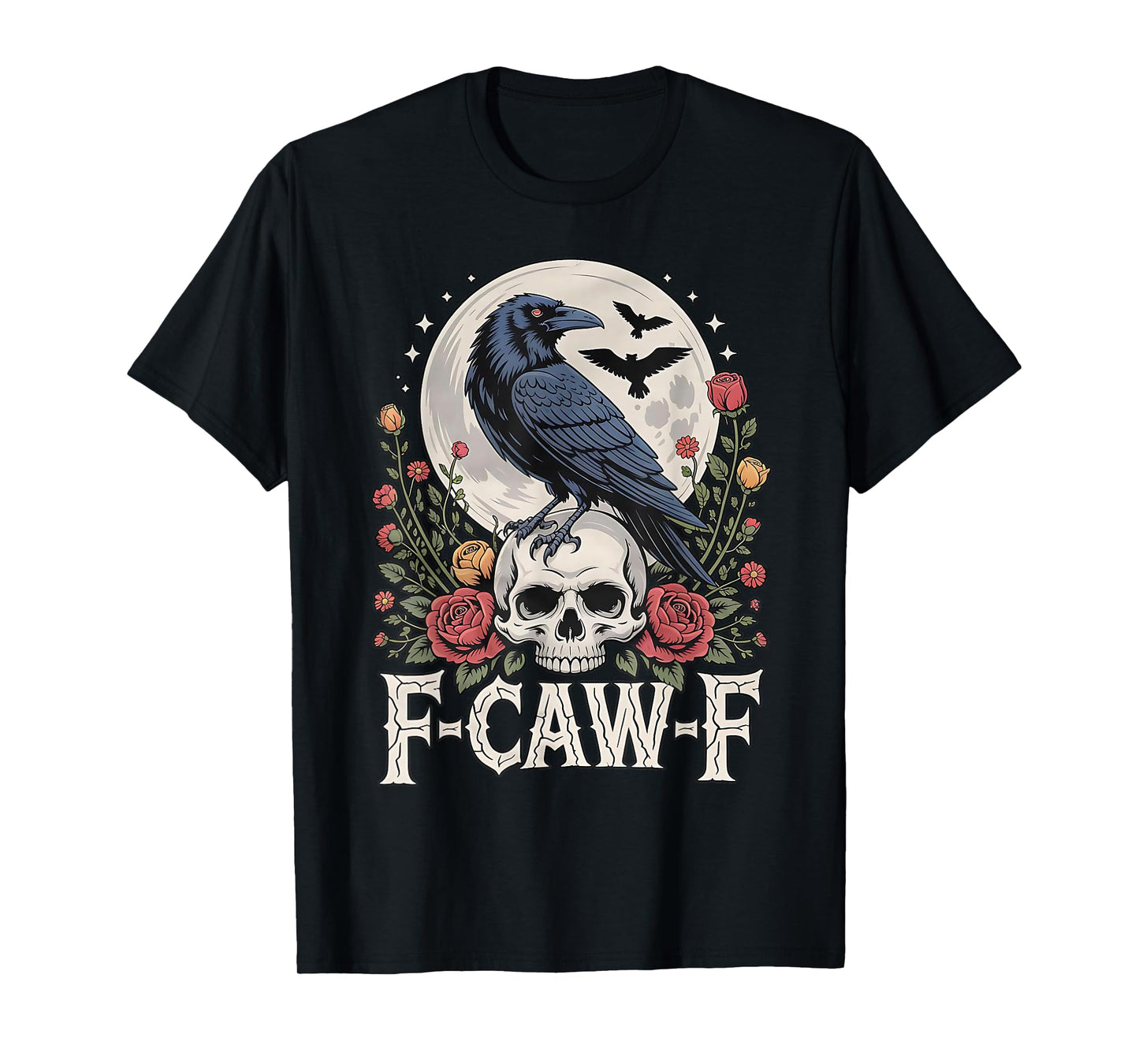 F-Caw-F Black Bird Crow Funny Crow Bird Cawing Grunge T-Shirt