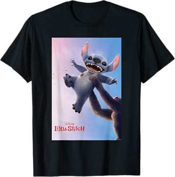 Disney Lilo & Stitch Rafiki Lifting Stitch Poster T-Shirt
