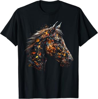 Horse Animal Riding Horse Motif – Art Horse T-Shirt
