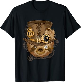 Steampunk Sloth - Zookeeper Zoo Animal Nature Forest Lover T-Shirt
