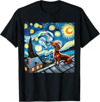 Dachshund Starry Night Sky Dachshund T-Shirt