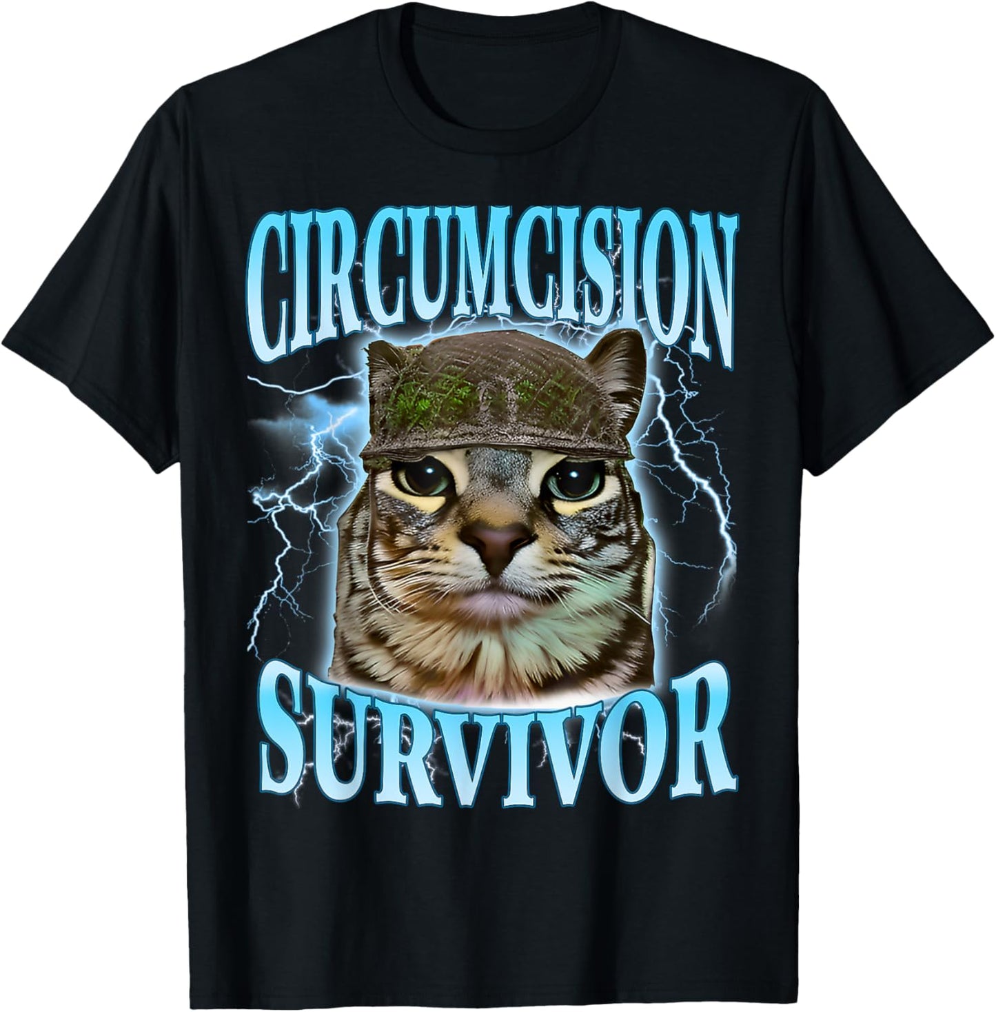 Circumcision Survivor Funny Oddly Specific Cat Meme Cats T-Shirt