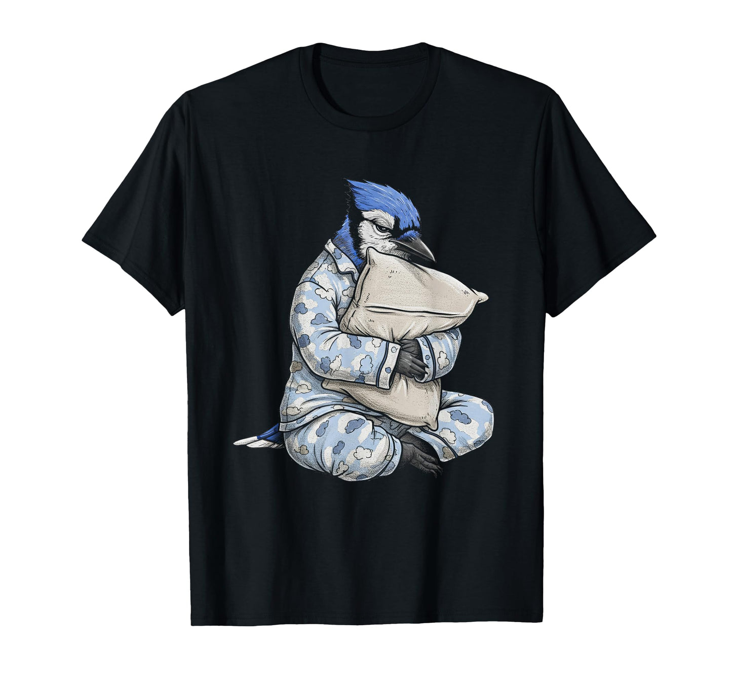 Funny Sleepy Blue Jay Bird Pajama Women Men And Kids T-Shirt