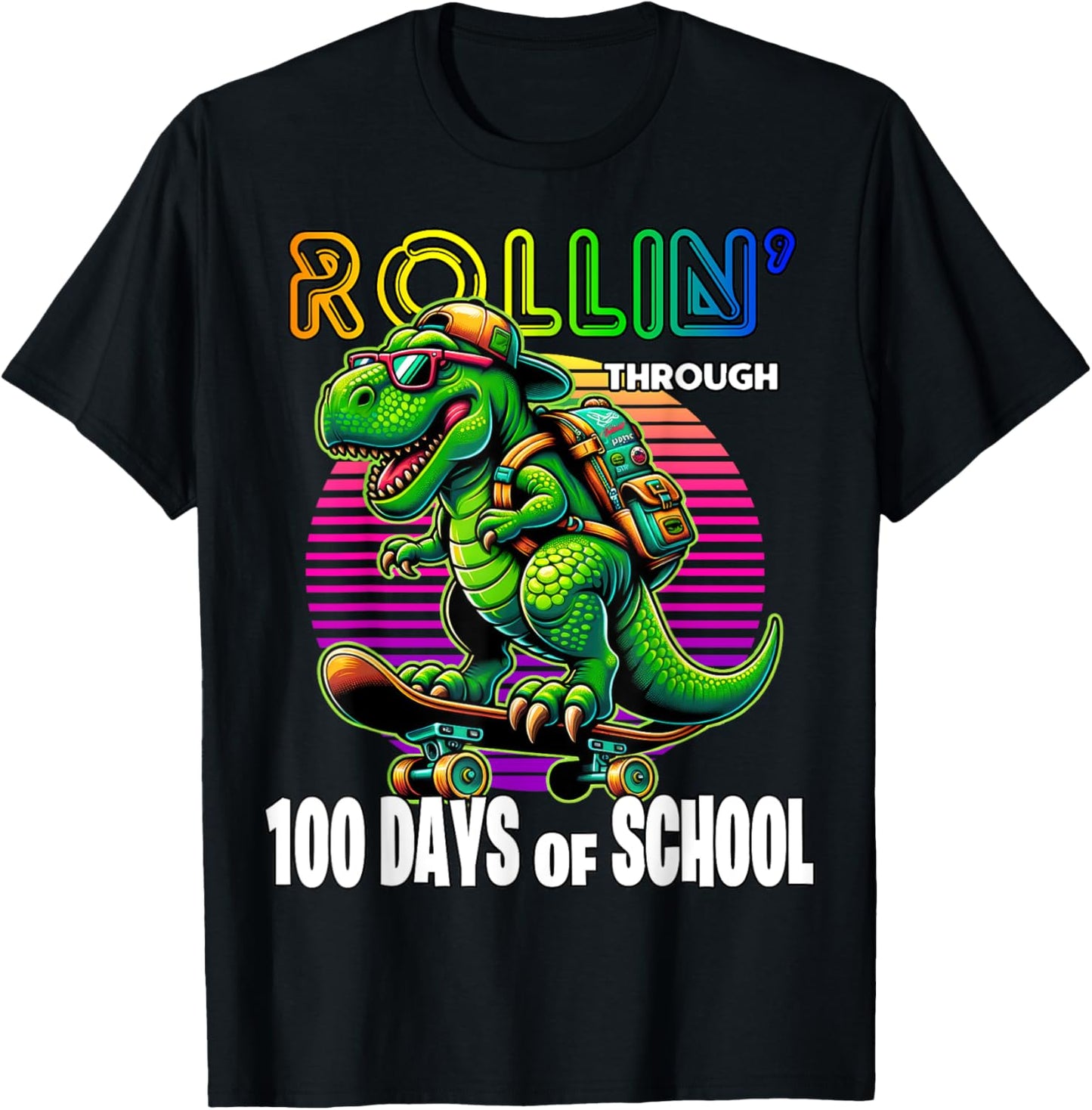 100 Days of School Boys Teacher 100th Day T Rex Outfit T-Shirt