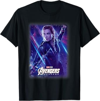 Marvel Avengers Endgame Black Widow Galactic Poster T-Shirt