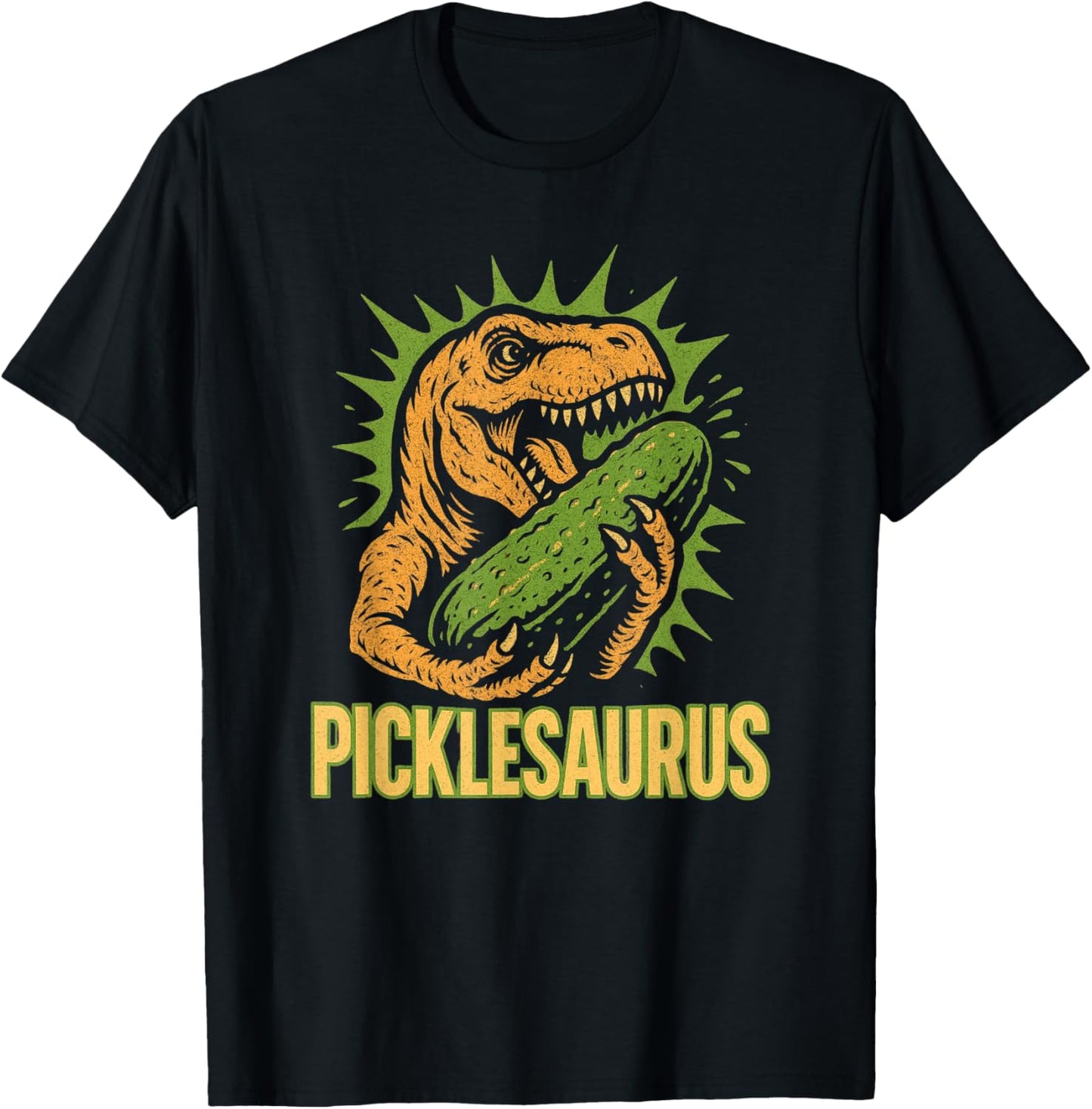 Picklesaurus Dino Meme Funny Dinosaur Pickle Pun T-Shirt