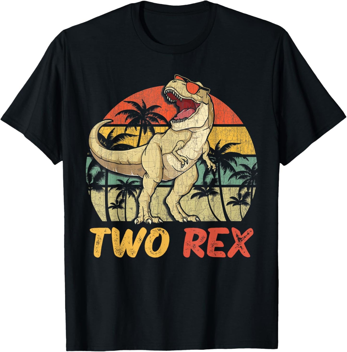 Two Rex 2nd Birthday Shirt second Dinosaur 2 Year Old T rex T-Shirt
