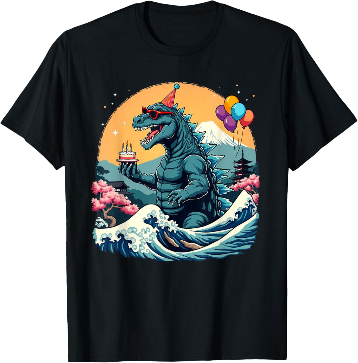 Kaiju Birthday Japan Monster Movie Bday Party Decorations T-Shirt