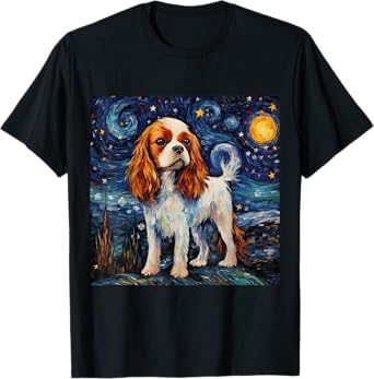 Cavalier King Charles Spaniel Starry Night T-Shirt