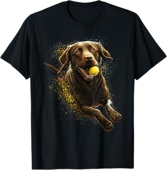 Cute brown Labrador Dog on brown Labrador Retriever Lover T-Shirt for Men Women Kids