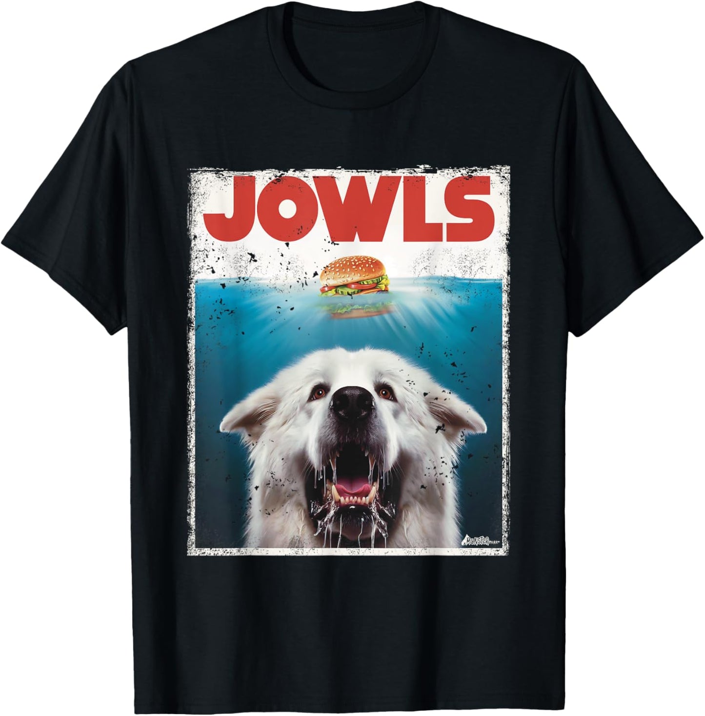 Funny Great Pyrenees Jowls Burger, Gentle Giant Cute Dog Mom T-Shirt