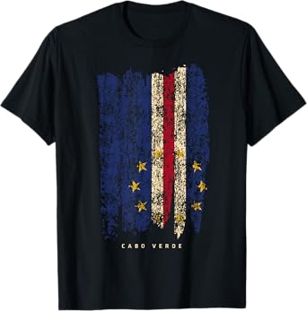 Vintage Cape Verde T-shirt Retro Cabo Verde Flag Shirt