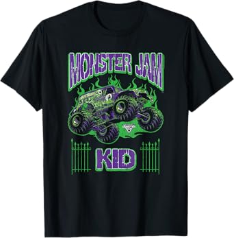 Monster Jam Grave Digger Kid Family Motorsports T-Shirt