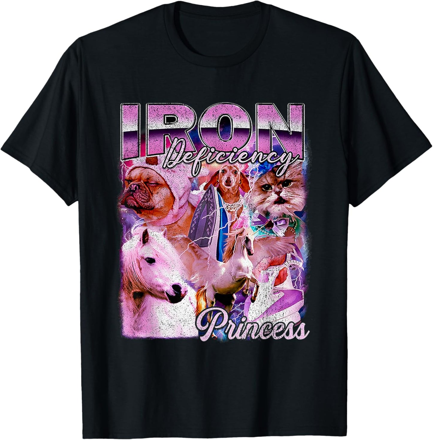 Iron Deficiency Princess Dog Cat Unicorn T-Shirt