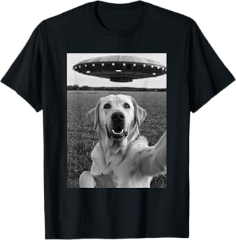 Funny Labrador Retriever Ufo Selfie T-Shirt