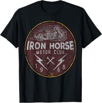 Iron Horse Motor Club 1968 Red Vintage T-Shirt