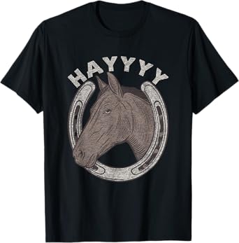 Funny Horse Hay Saying | Equestrian Lover Vintage Graphic T-Shirt