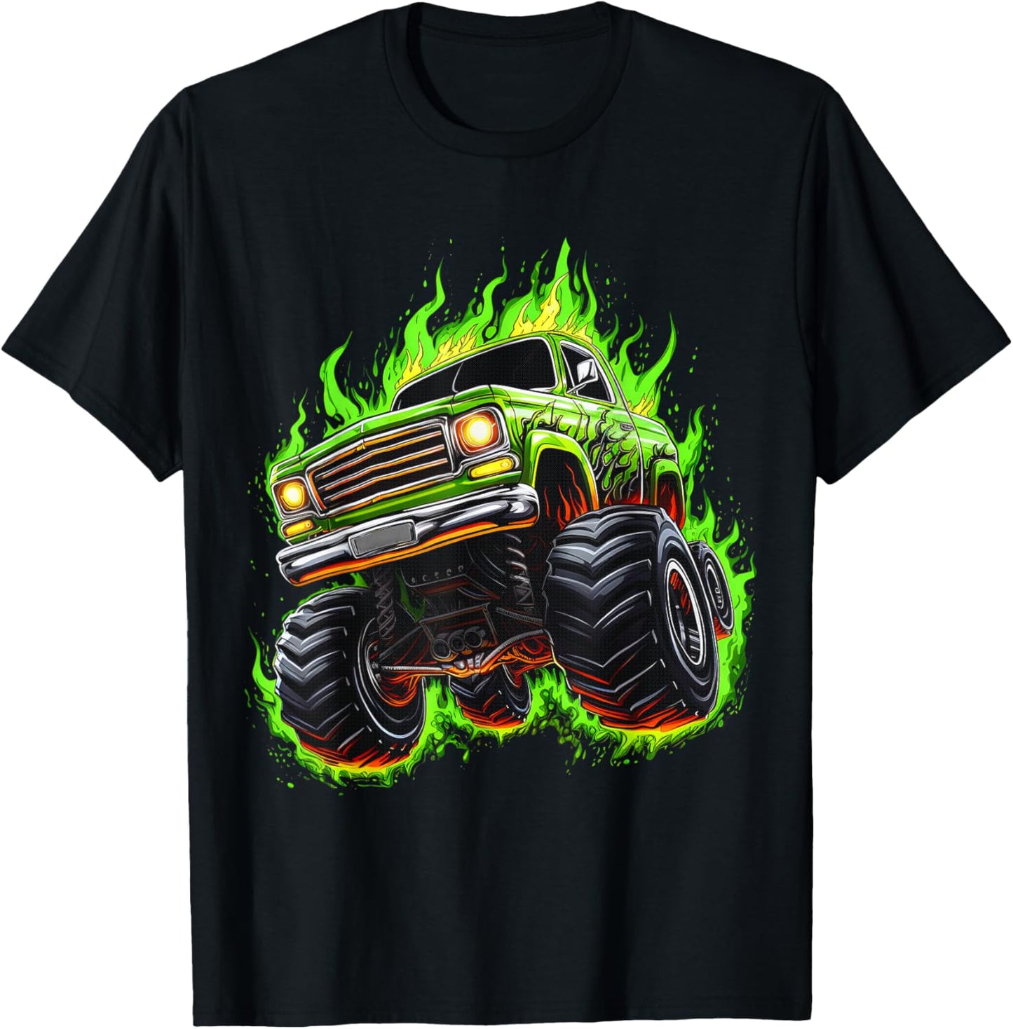 Retro Vintage Monster Truck Retro Sunset Monster Truck Boys T-Shirt