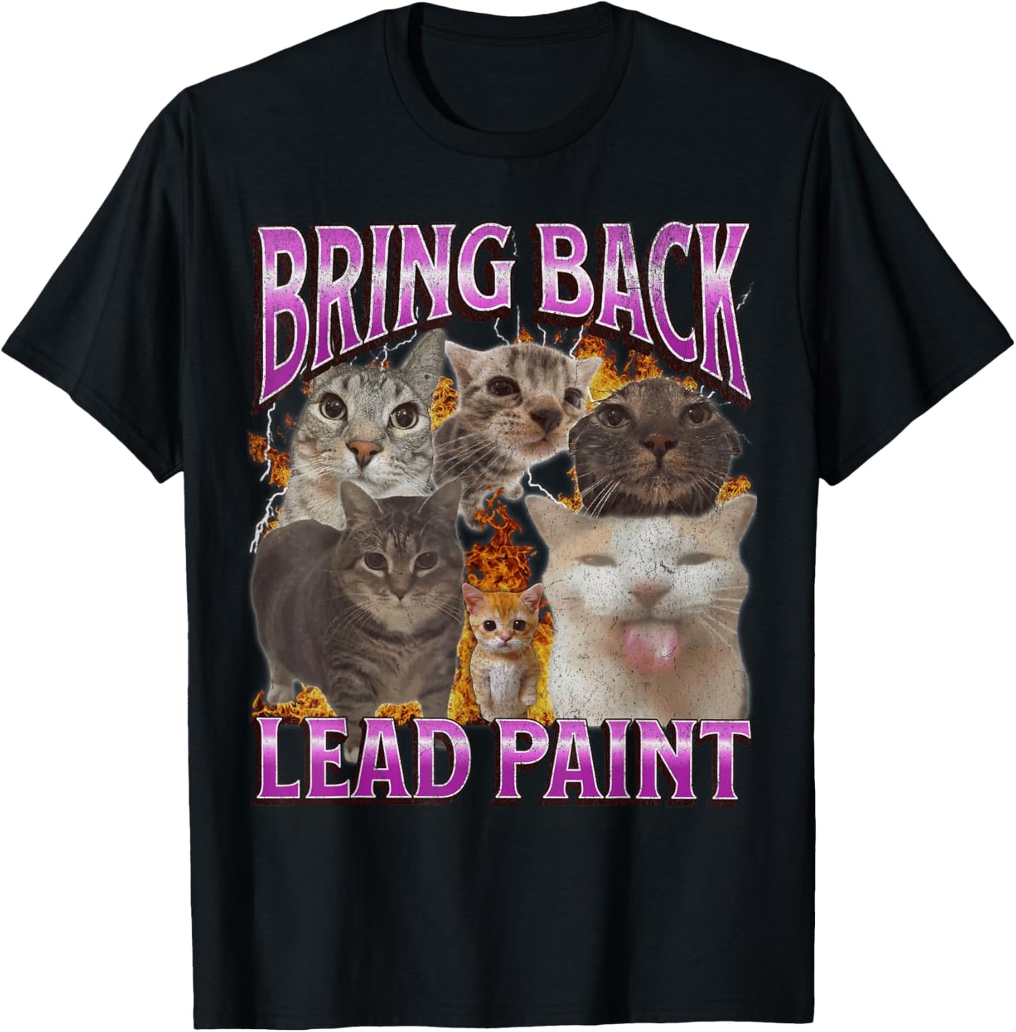 Bring Back Lead Paint Funny Cat Meme Bootleg Graphic T-Shirt