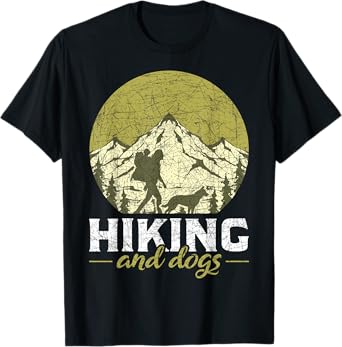 Outdoor Hiker Dog Lover Gift Camping Hike Pet Parent Hiking Men Women Girls Kids T-Shirt
