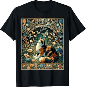 Cottagecore Aesthetic Cat Garden Funny Gifts For Men Women T-Shirt