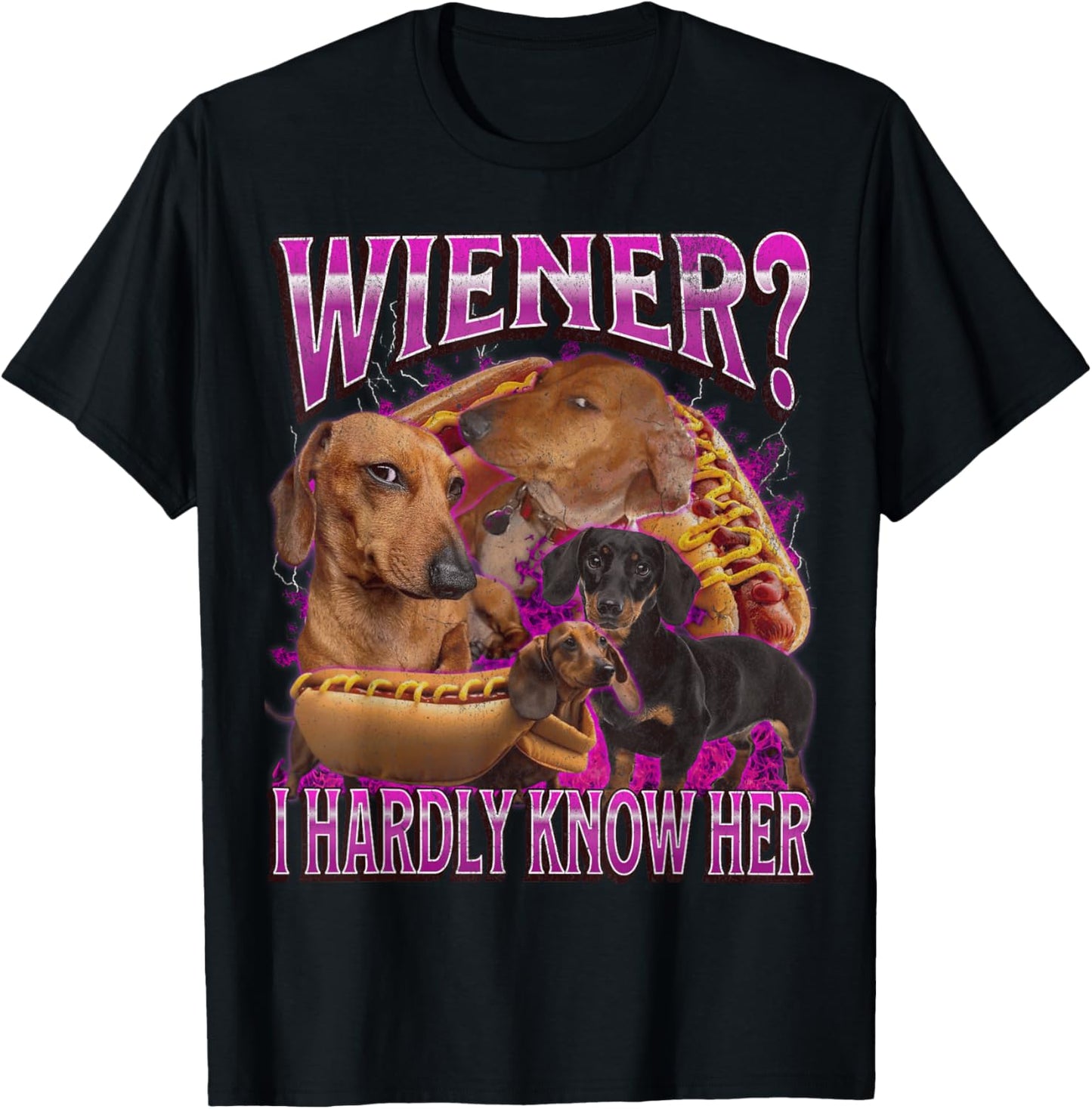 Wiener? I Hardly Know Her Funny Offensive Dachshund Bootleg T-Shirt