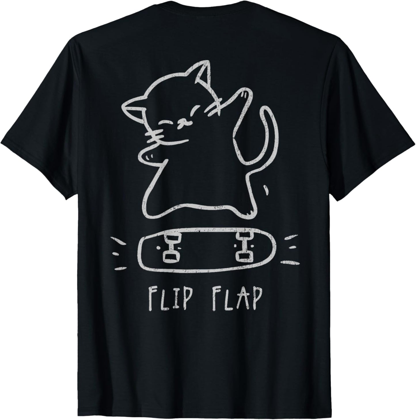 Hip Hop Cat Y2K Retro Vintage Edgy Back Print Streetwear Cat T-Shirt