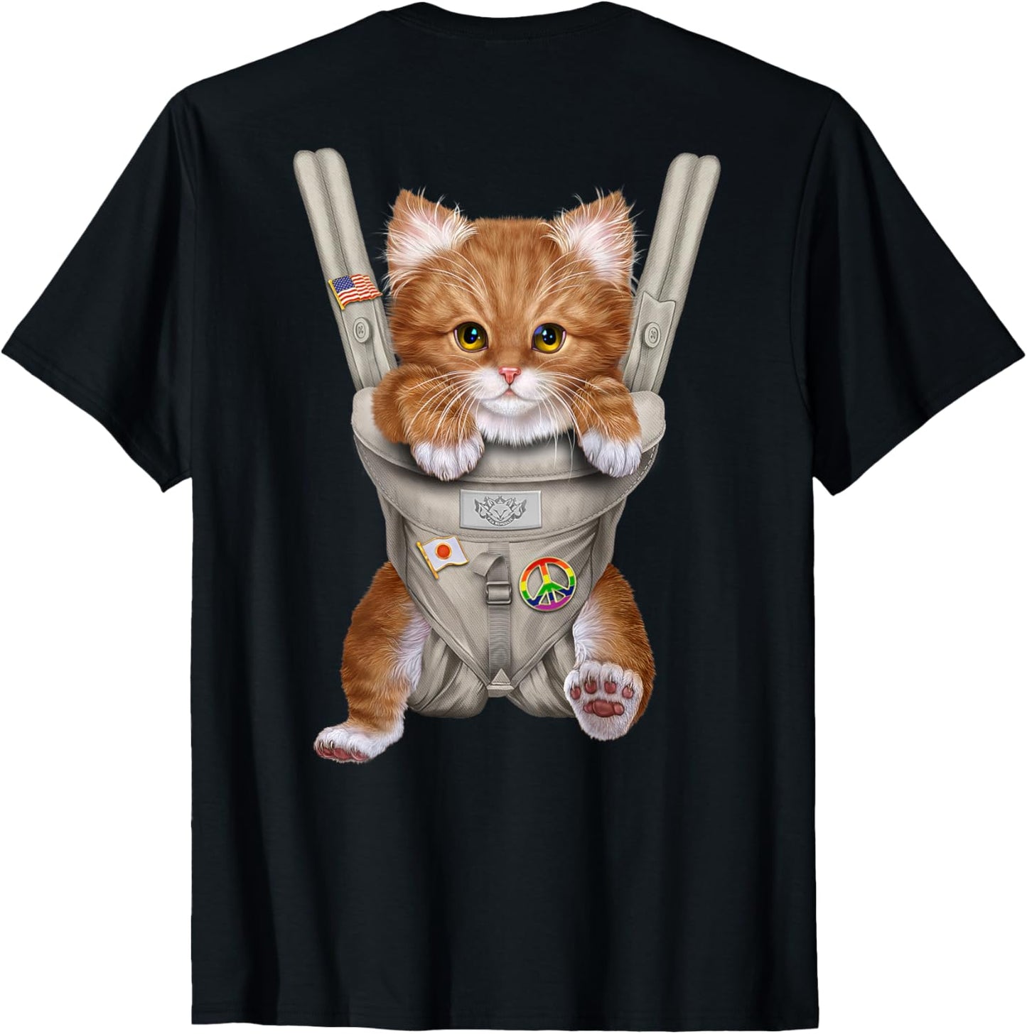 Orange Tabby Cat in Baby Carrier T-Shirt