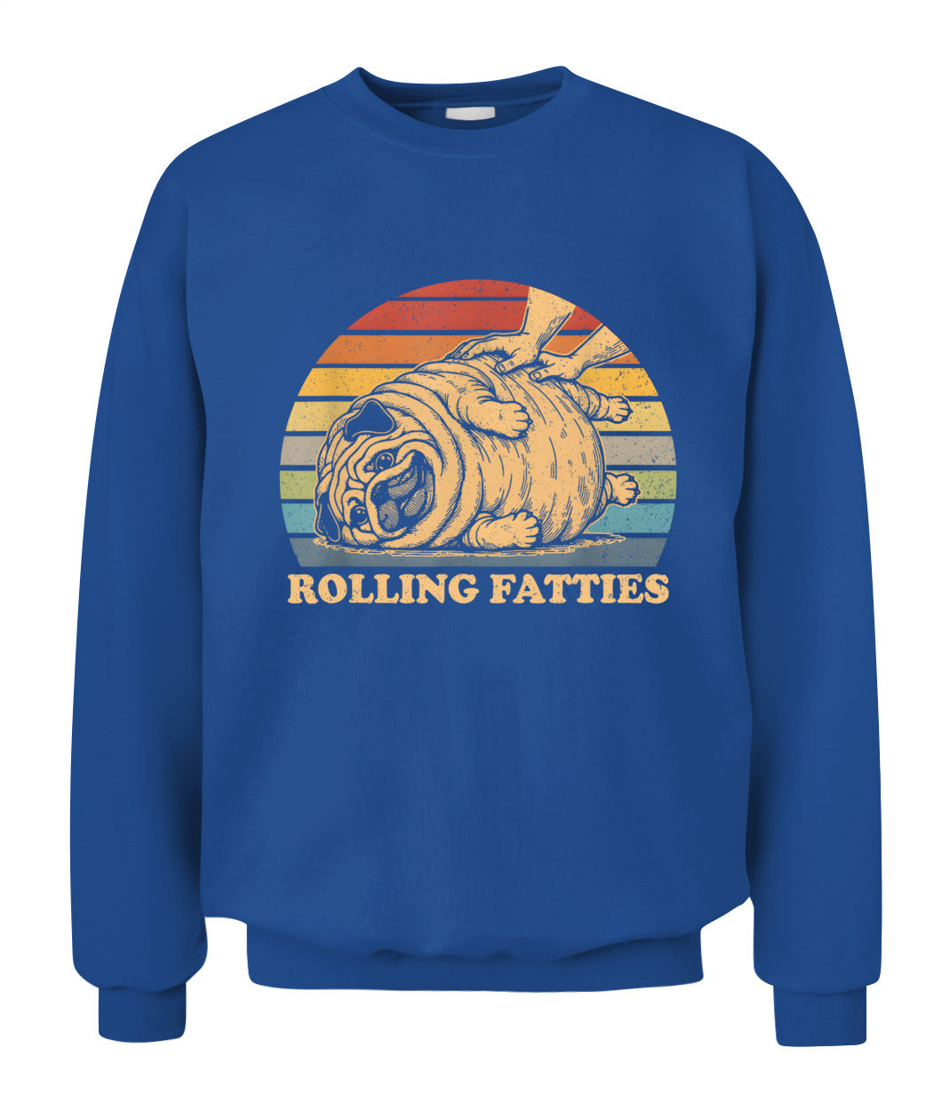 Pug Rolling Fatties Funny Pug Dog Lover Dog Owner T-Shirt