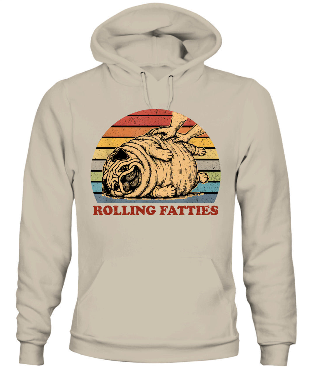 Pug Rolling Fatties Funny Pug Dog Lover Dog Owner T-Shirt