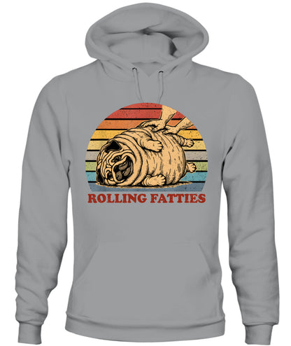 Pug Rolling Fatties Funny Pug Dog Lover Dog Owner T-Shirt