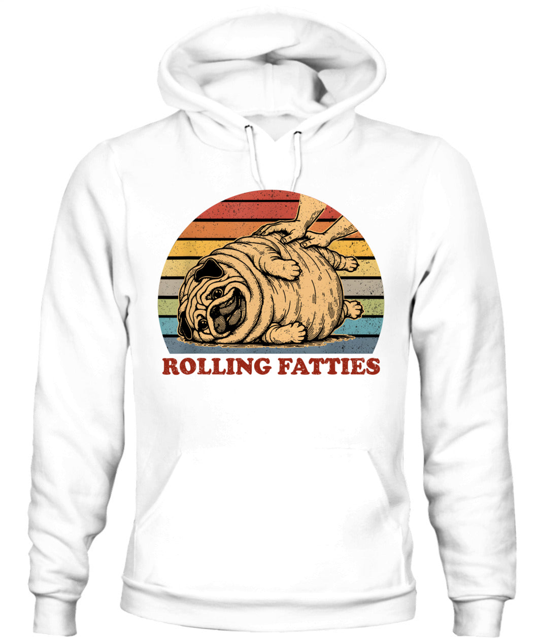 Pug Rolling Fatties Funny Pug Dog Lover Dog Owner T-Shirt