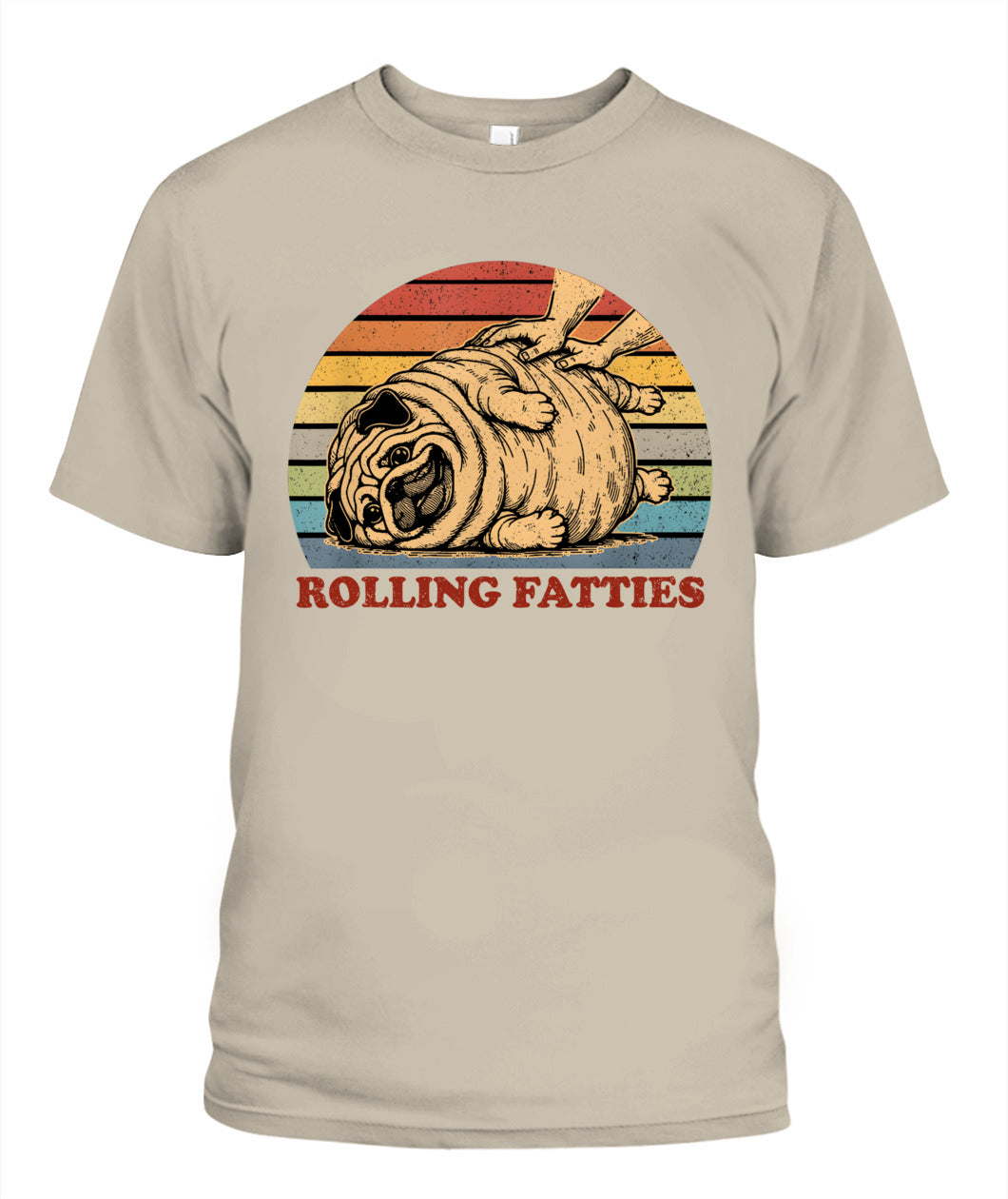 Pug Rolling Fatties Funny Pug Dog Lover Dog Owner T-Shirt
