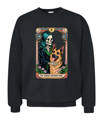 Retro German Shepherd Mom Tarot Card Witchy Vibes Dog Mom T-Shirt