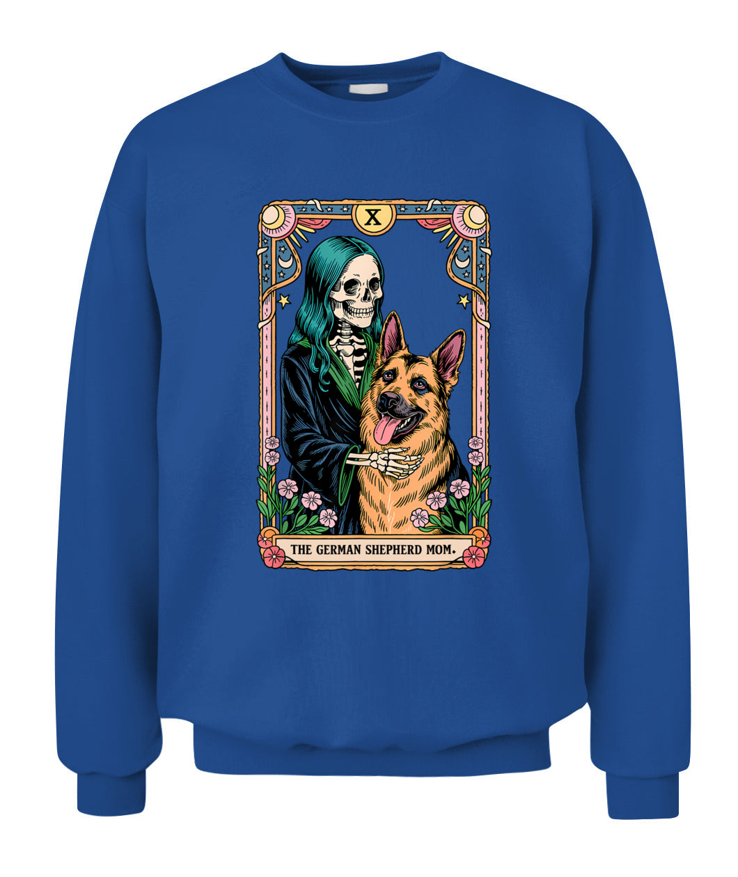 Retro German Shepherd Mom Tarot Card Witchy Vibes Dog Mom T-Shirt