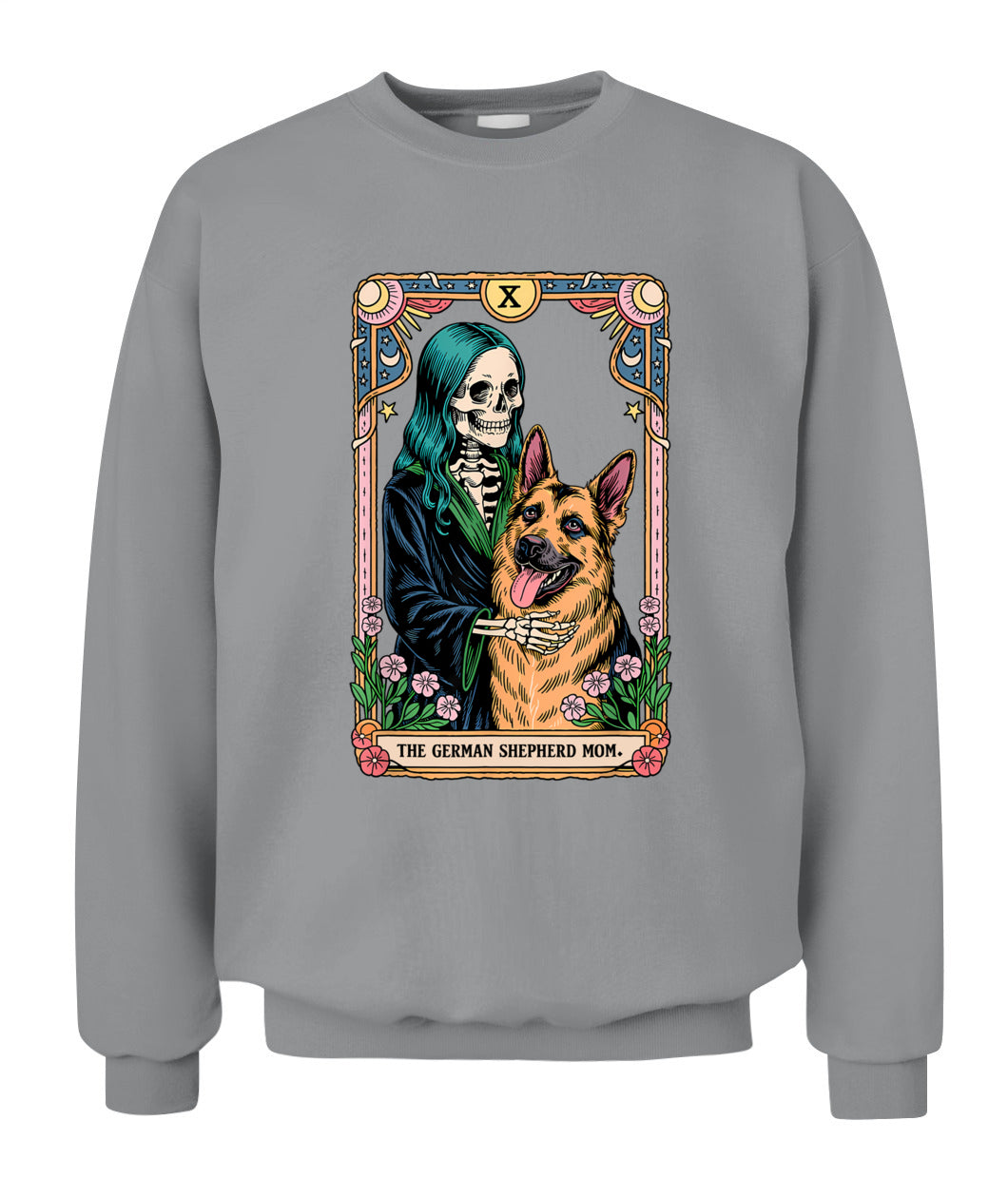 Retro German Shepherd Mom Tarot Card Witchy Vibes Dog Mom T-Shirt