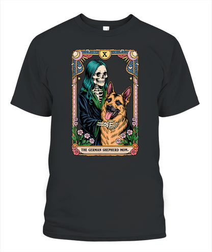 Retro German Shepherd Mom Tarot Card Witchy Vibes Dog Mom T-Shirt