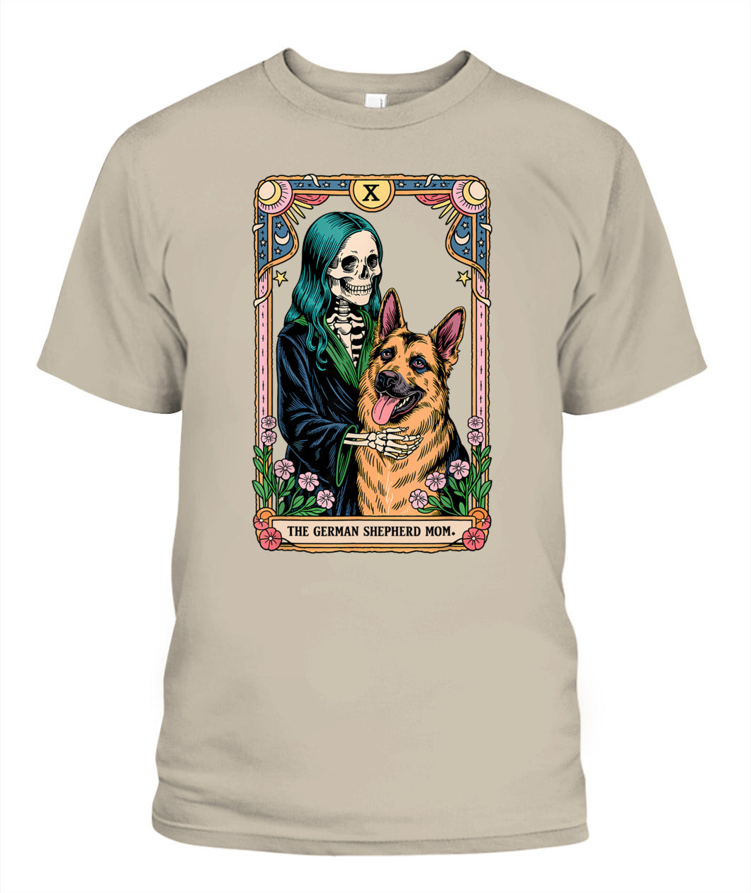 Retro German Shepherd Mom Tarot Card Witchy Vibes Dog Mom T-Shirt