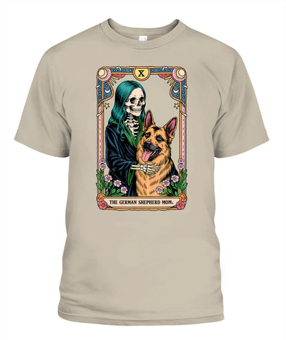Retro German Shepherd Mom Tarot Card Witchy Vibes Dog Mom T-Shirt