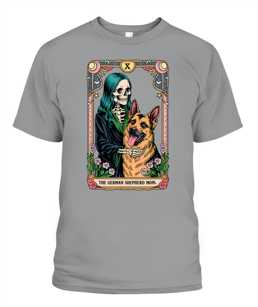Retro German Shepherd Mom Tarot Card Witchy Vibes Dog Mom T-Shirt